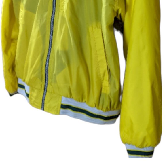 Retro Y2K Nike Varsity Style Reversible Windbreaker Green / Yellow - Large - Picture 11 of 15